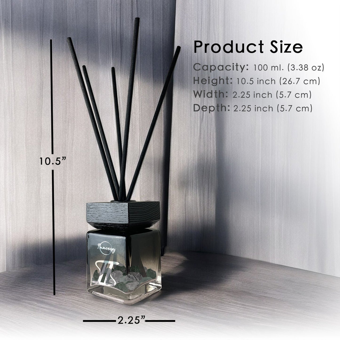 Gemini Zodiac Crystal-Enhanced Reed Oil Diffuser, Midnight Tides Scent, 100ml - Tampa Home & Garden Store