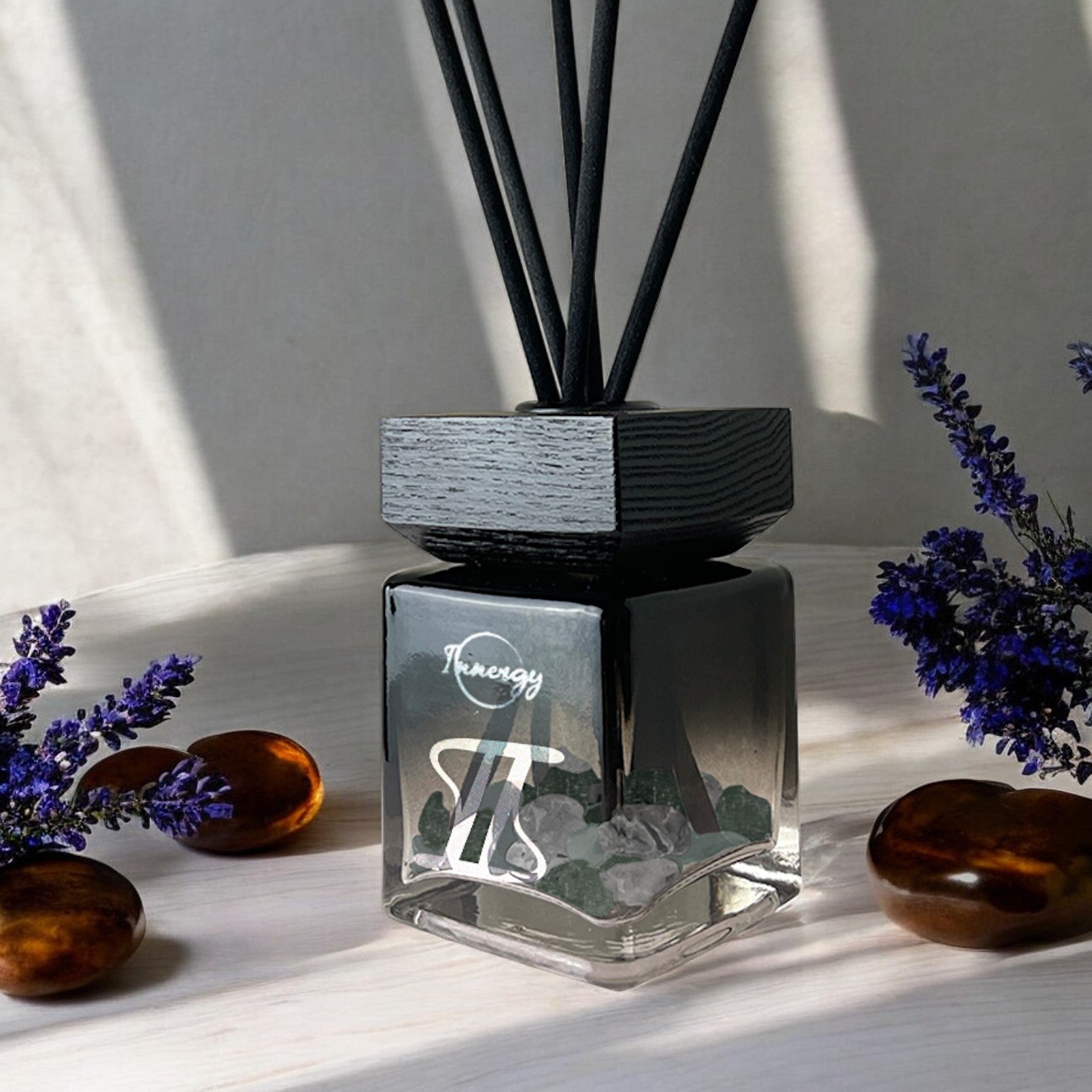 Gemini Zodiac Crystal-Enhanced Reed Oil Diffuser, Midnight Tides Scent, 100ml - Tampa Home & Garden Store