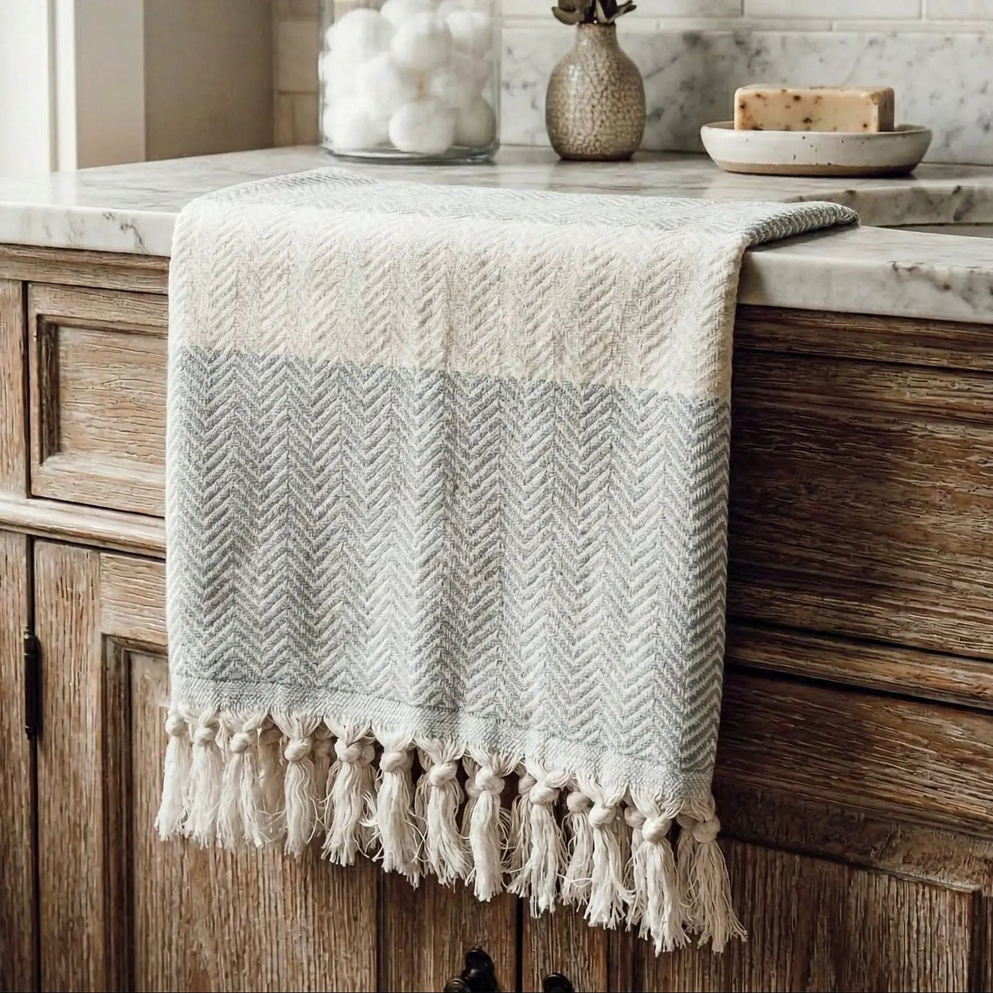Chevron Towel 200 GSM Turkish Cotton Oversized