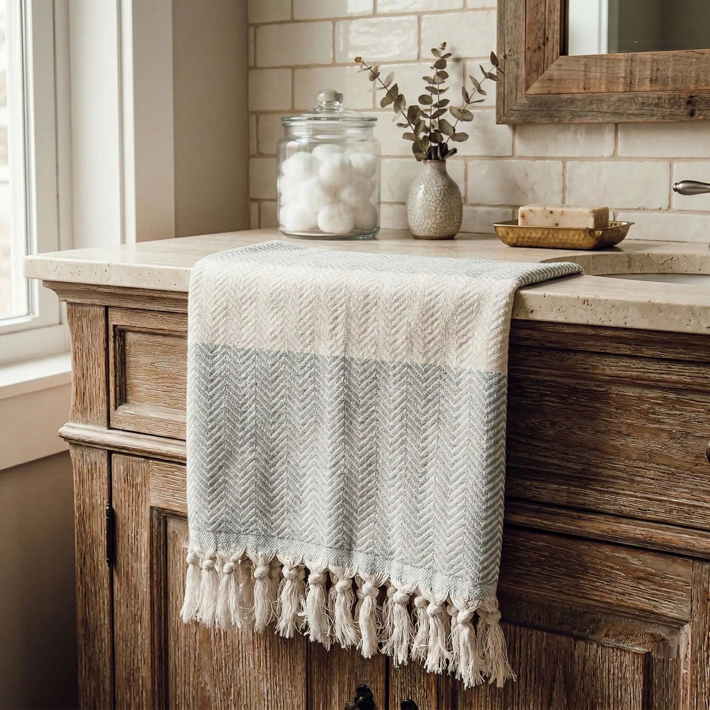 Chevron Towel 200 GSM Turkish Cotton Oversized