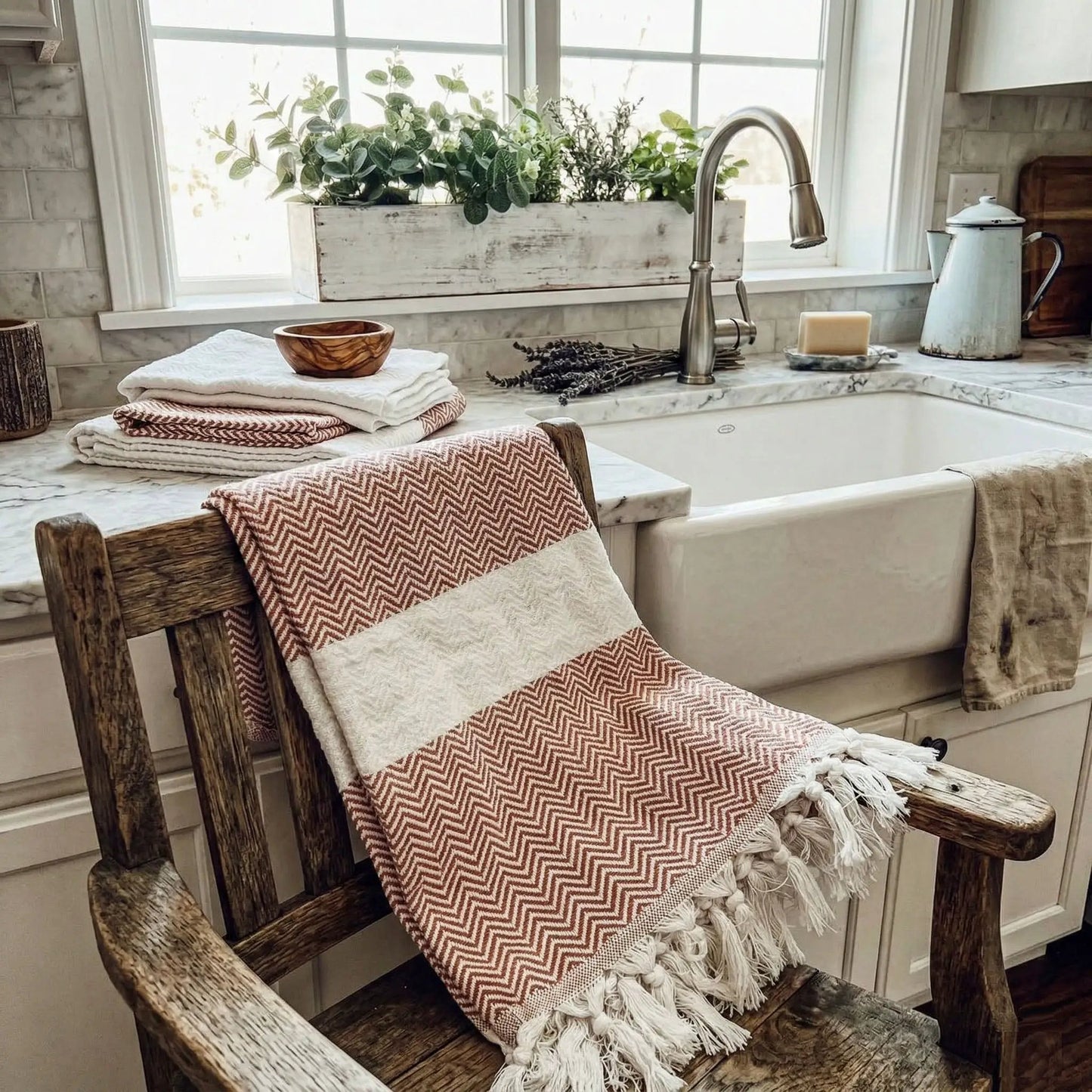 Chevron Towel 200 GSM Turkish Cotton Oversized