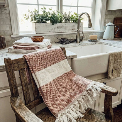 Chevron Towel 200 GSM Turkish Cotton Oversized