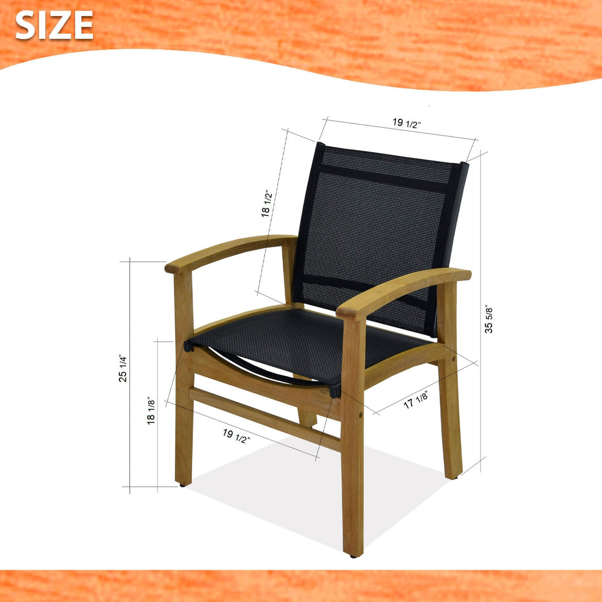 Leyland Lot Table Fortuna Arm Chairs dining set with black mesh outdoor LifestyleGarden on Tampa Home & Garden Store