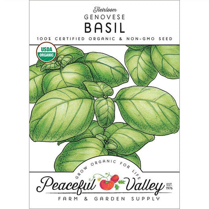 Genovese Basil Seeds (Organic) - Tampa Home & Garden Store