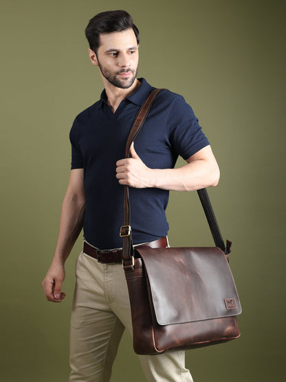 Genuine Sitka Leather Laptop Bag - Tampa Home & Garden Store