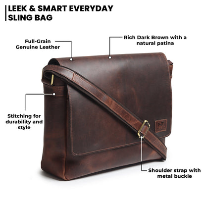 Genuine Sitka Leather Laptop Bag - Tampa Home & Garden Store