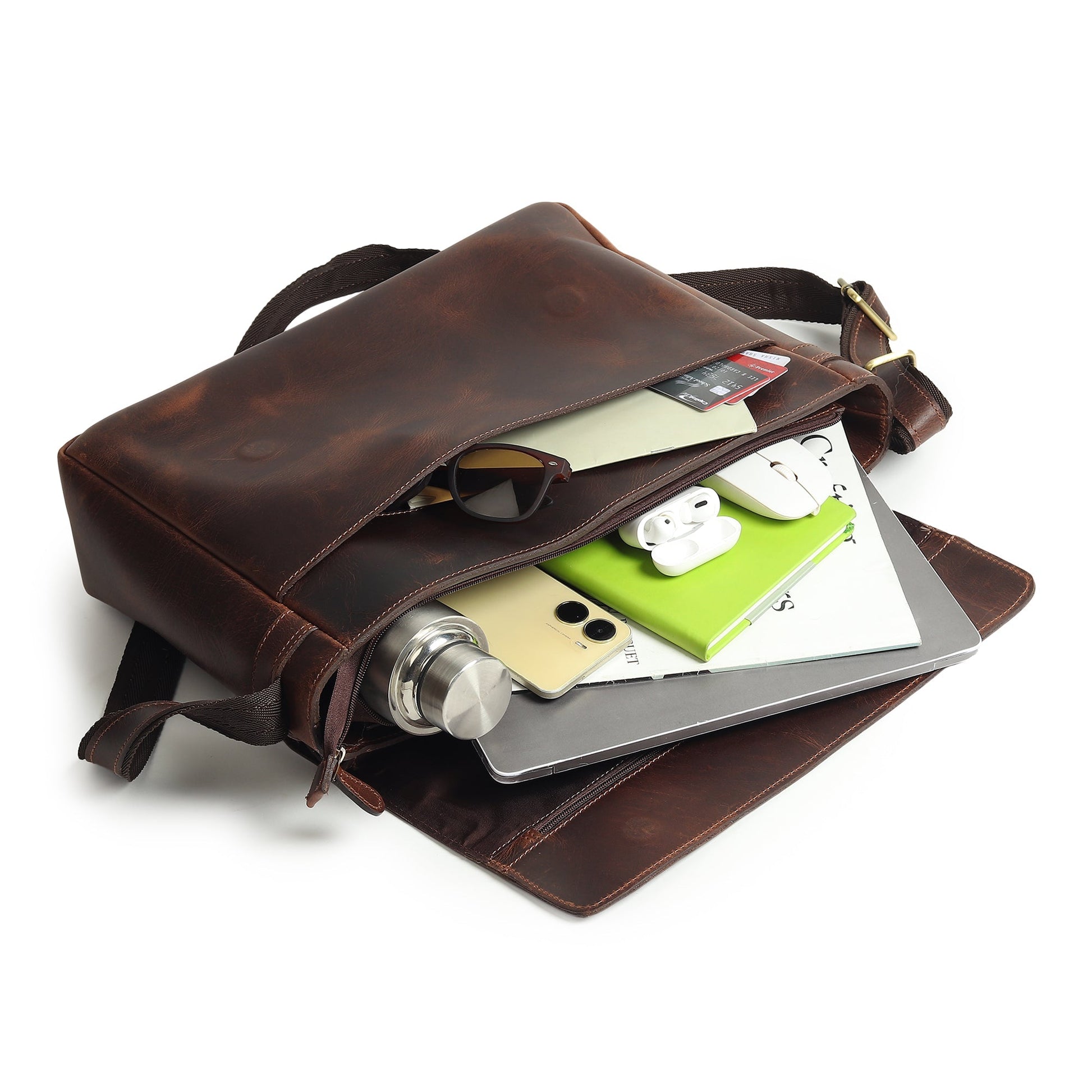 Genuine Sitka Leather Laptop Bag - Tampa Home & Garden Store