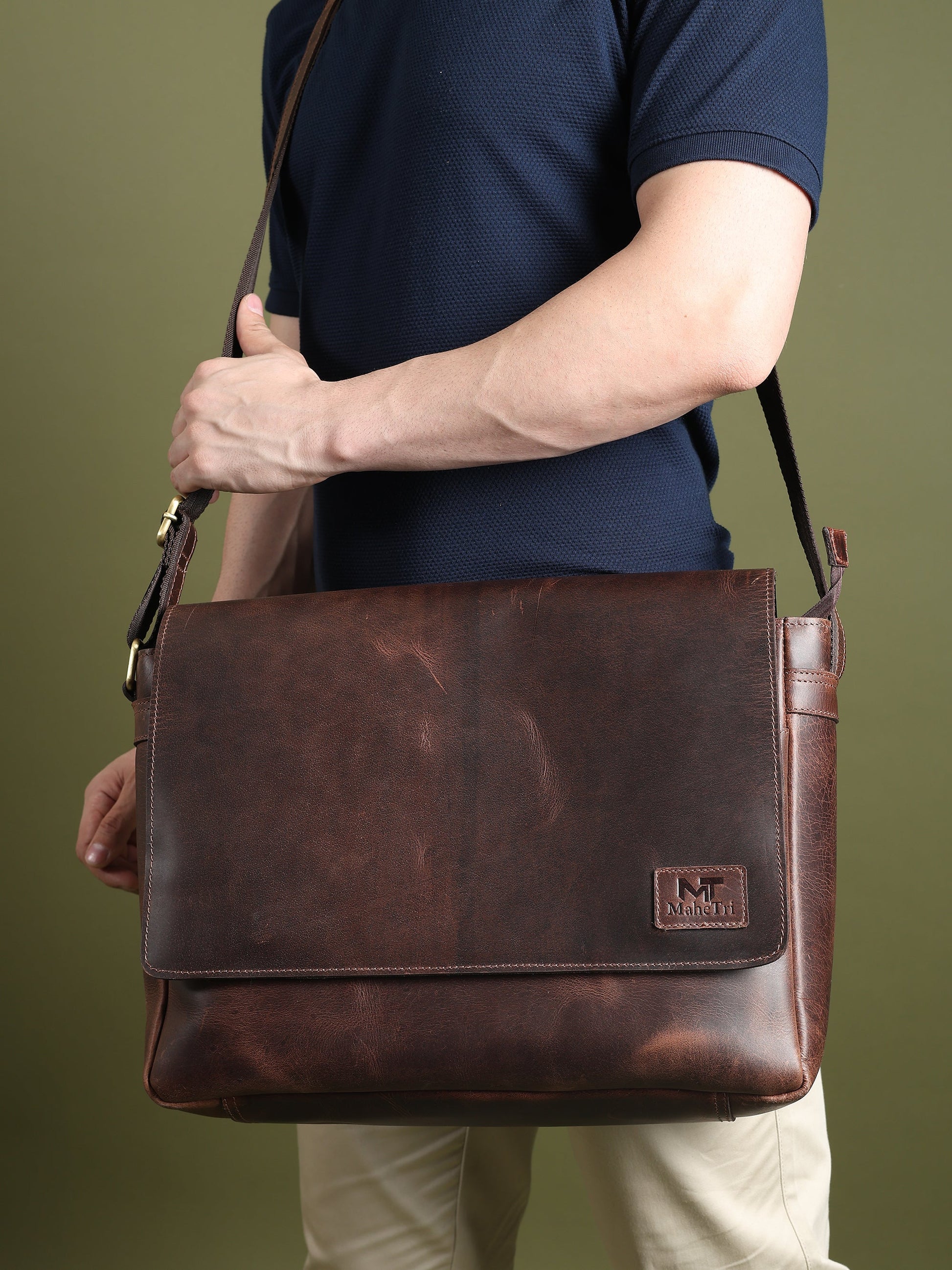 Genuine Sitka Leather Laptop Bag - Tampa Home & Garden Store