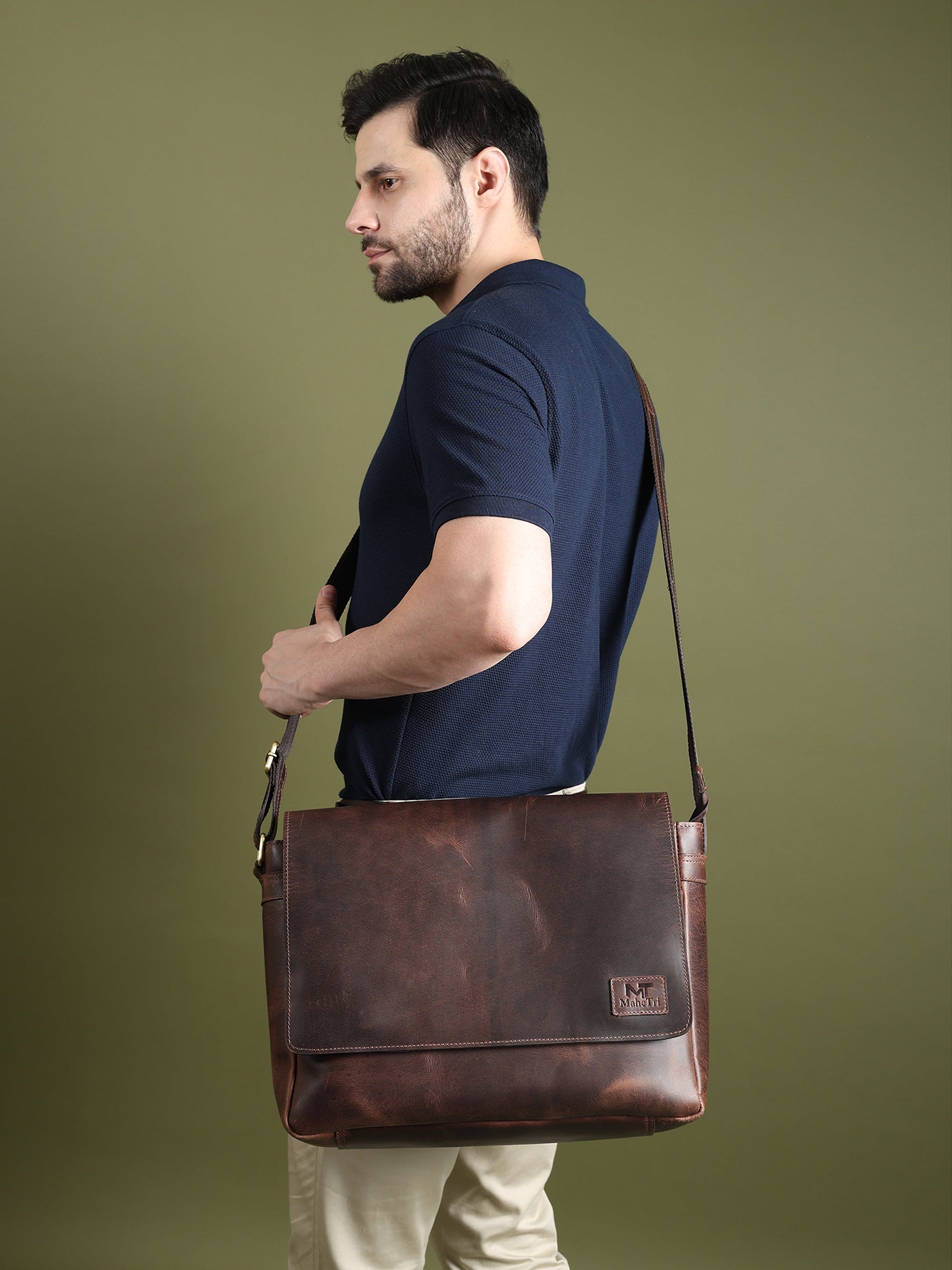 Genuine Sitka Leather Laptop Bag - Tampa Home & Garden Store