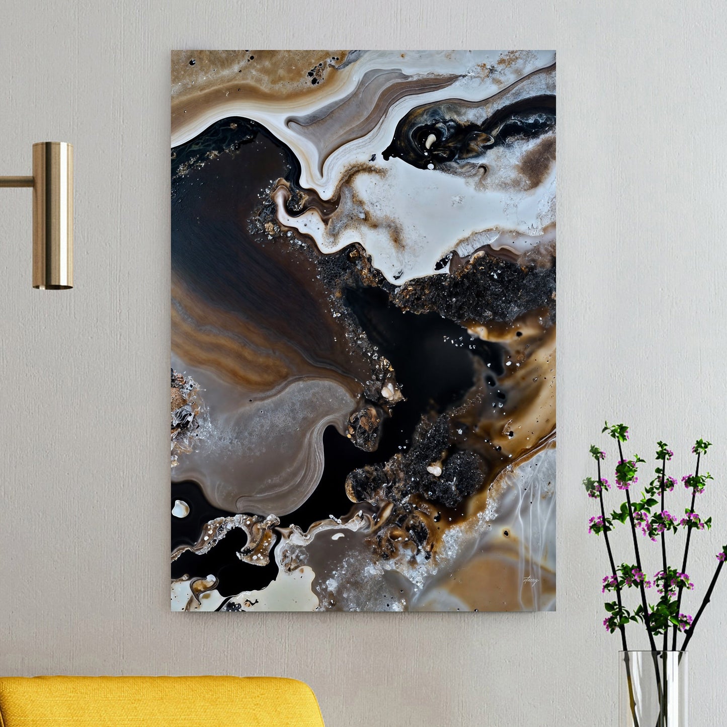 Canvas print Geode Whispers III by Tailored Canvases; abstract geode-inspired crafting canvas on Tampa Home & Garden Store