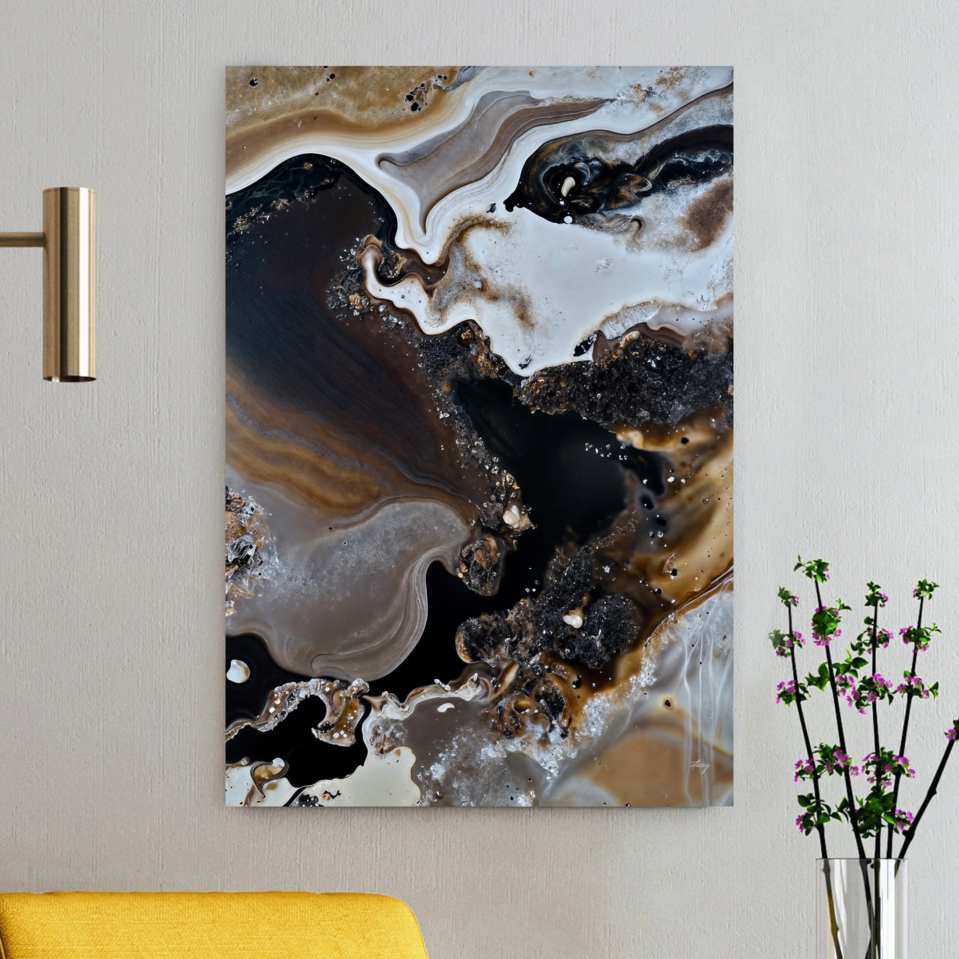 Canvas print Geode Whispers III by Tailored Canvases; abstract geode-inspired crafting canvas on Tampa Home & Garden Store