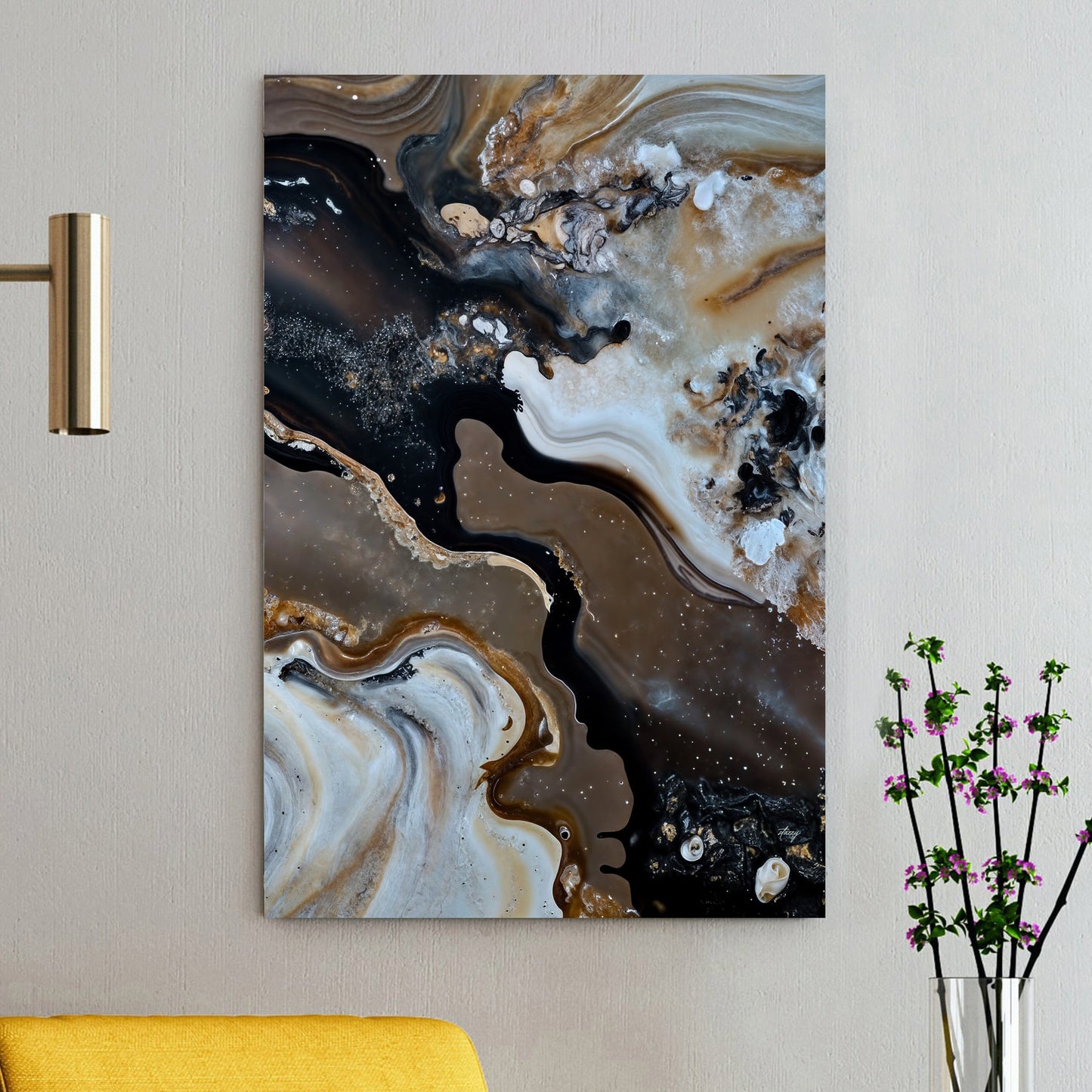 Canvas Print Geode Whispers II Tailored Canvases abstract brown swirls on canvas on Tampa Home & Garden Store