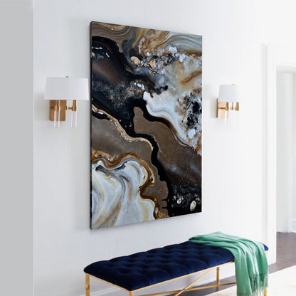 Canvas Print Geode Whispers II by Tailored Canvases, abstract earthy browns and blacks design on Tampa Home & Garden Store