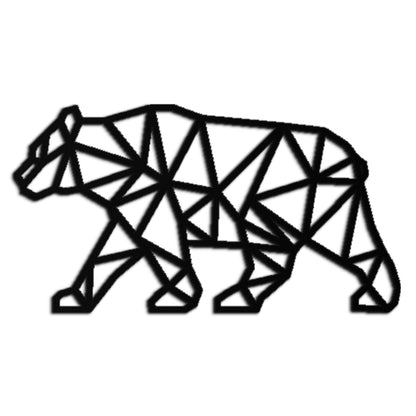 Geometric Bear Metal Wall Art - Modern Steel Animal Decor - KAF109 - Tampa Home & Garden Store
