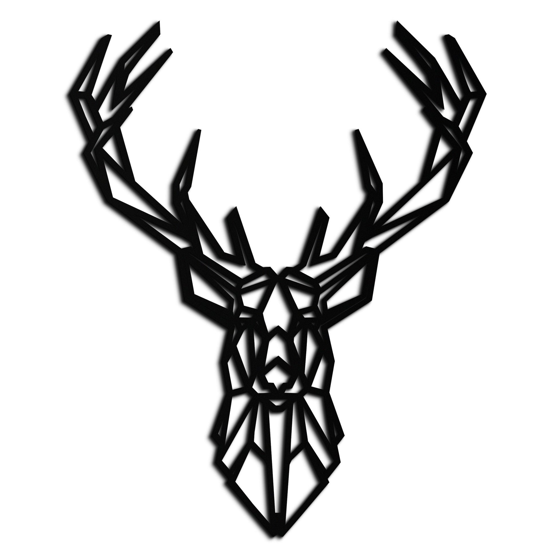 Geometric Deer Head Metal Wall Art - Modern Minimalist Steel Decor - KAF123 - Tampa Home & Garden Store