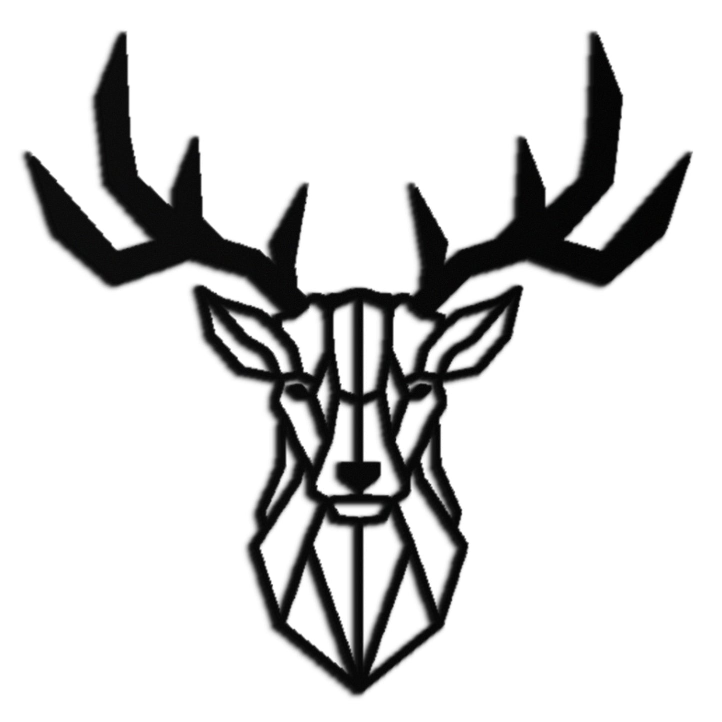 Geometric Deer Head Metal Wall Art - Modern Steel Decor - KAF048 - Tampa Home & Garden Store