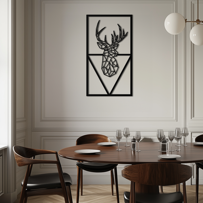 Geometric Deer Metal Wall Art - Modern Steel Wall Decor - KAF040 - Tampa Home & Garden Store