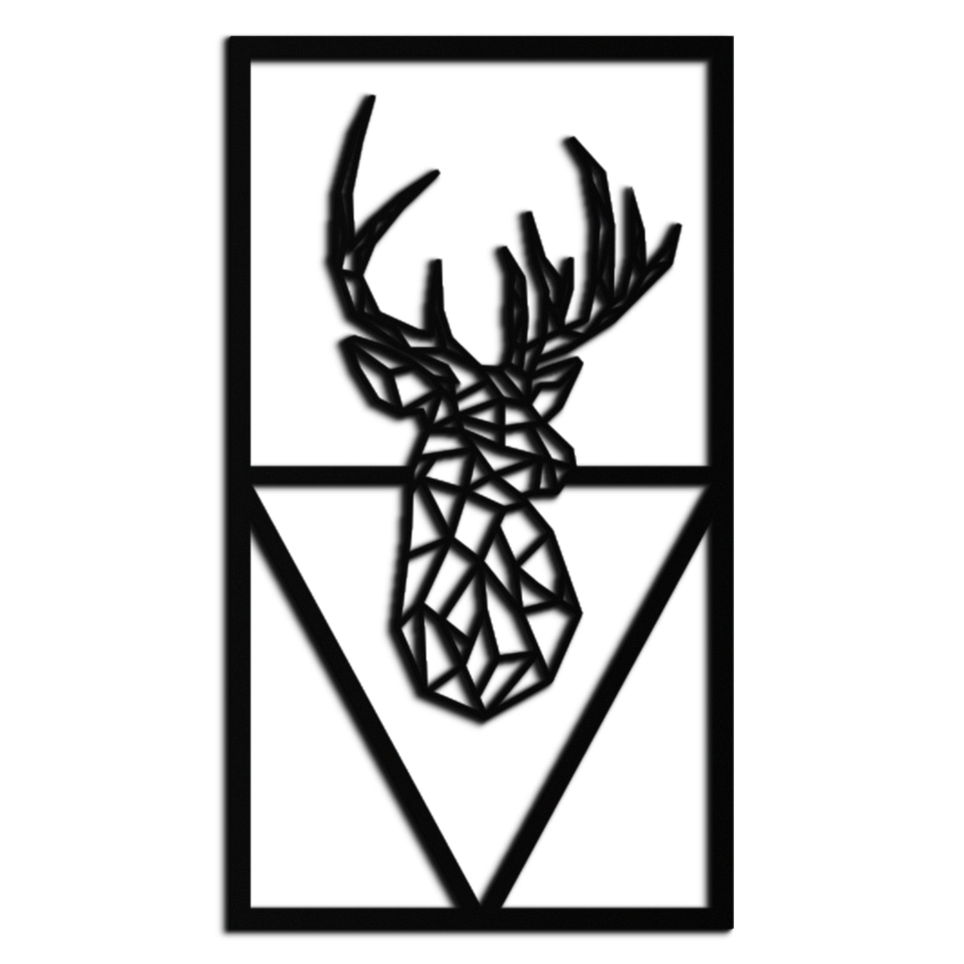 Geometric Deer Metal Wall Art - Modern Steel Wall Decor - KAF040 - Tampa Home & Garden Store
