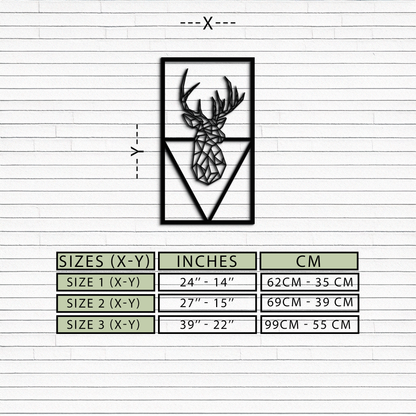 Geometric Deer Metal Wall Art - Modern Steel Wall Decor - KAF040 - Tampa Home & Garden Store