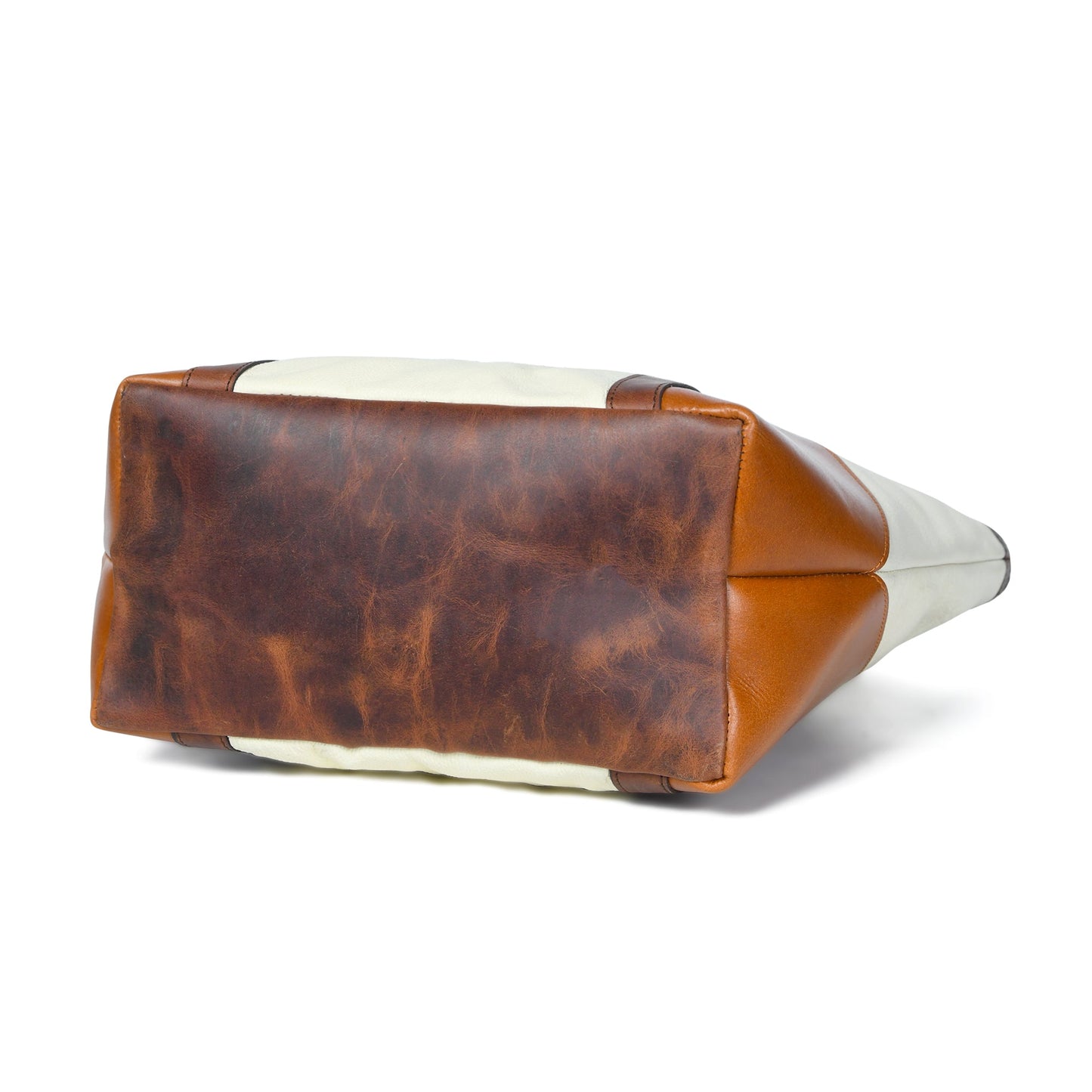 Geometric Design Leather Tote - Tampa Home & Garden Store
