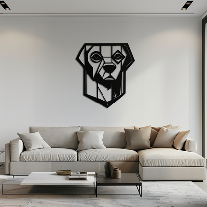 Geometric Dog Metal Wall Art - Modern Steel Animal Silhouette Decor - KAF468 - Tampa Home & Garden Store