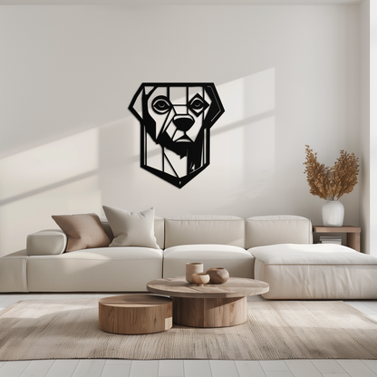 Geometric Dog Metal Wall Art - Modern Steel Animal Silhouette Decor - KAF468 - Tampa Home & Garden Store