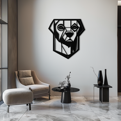 Geometric Dog Metal Wall Art - Modern Steel Animal Silhouette Decor - KAF468 - Tampa Home & Garden Store