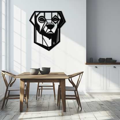 Geometric Dog Metal Wall Art - Modern Steel Animal Silhouette Decor - KAF468 - Tampa Home & Garden Store