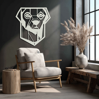 Geometric Dog Metal Wall Art - Modern Steel Animal Silhouette Decor - KAF468 - Tampa Home & Garden Store