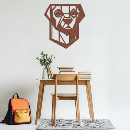 Geometric Dog Metal Wall Art - Modern Steel Animal Silhouette Decor - KAF468 - Tampa Home & Garden Store