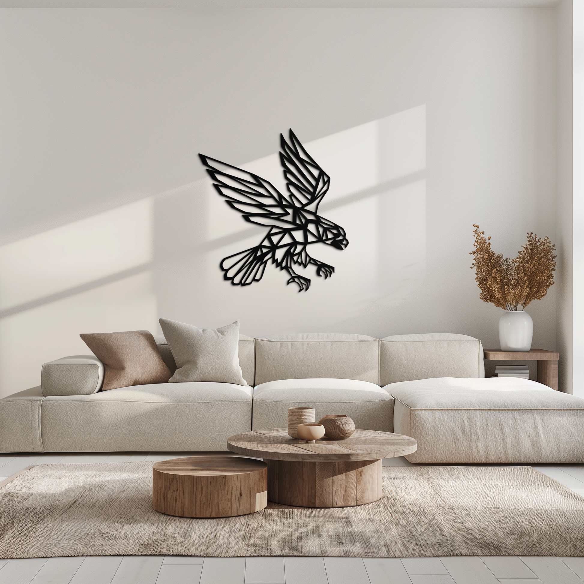 Geometric Eagle Metal Wall Art - Modern Steel Wall Decor - KAF042 - Tampa Home & Garden Store