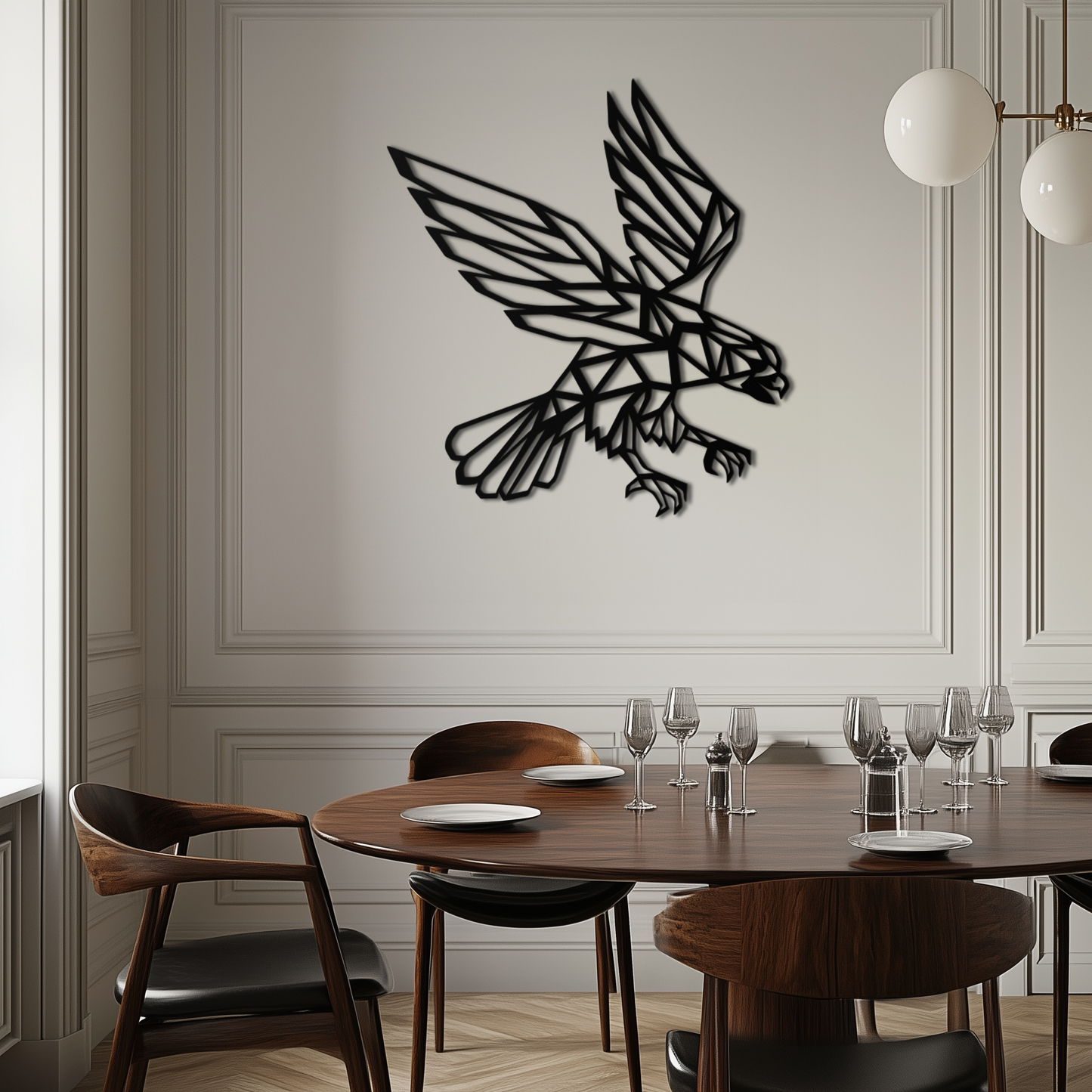 Geometric Eagle Metal Wall Art - Modern Steel Wall Decor - KAF042 - Tampa Home & Garden Store