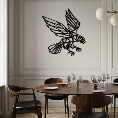 Geometric Eagle Metal Wall Art - Modern Steel Wall Decor - KAF042 - Tampa Home & Garden Store