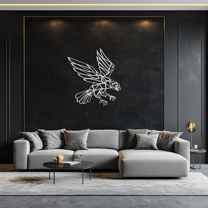 Geometric Eagle Metal Wall Art - Modern Steel Wall Decor - KAF042 - Tampa Home & Garden Store