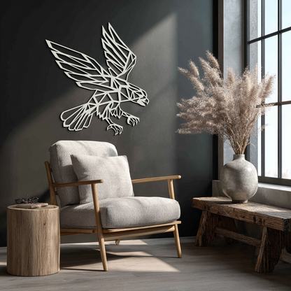 Geometric Eagle Metal Wall Art - Modern Steel Wall Decor - KAF042 - Tampa Home & Garden Store