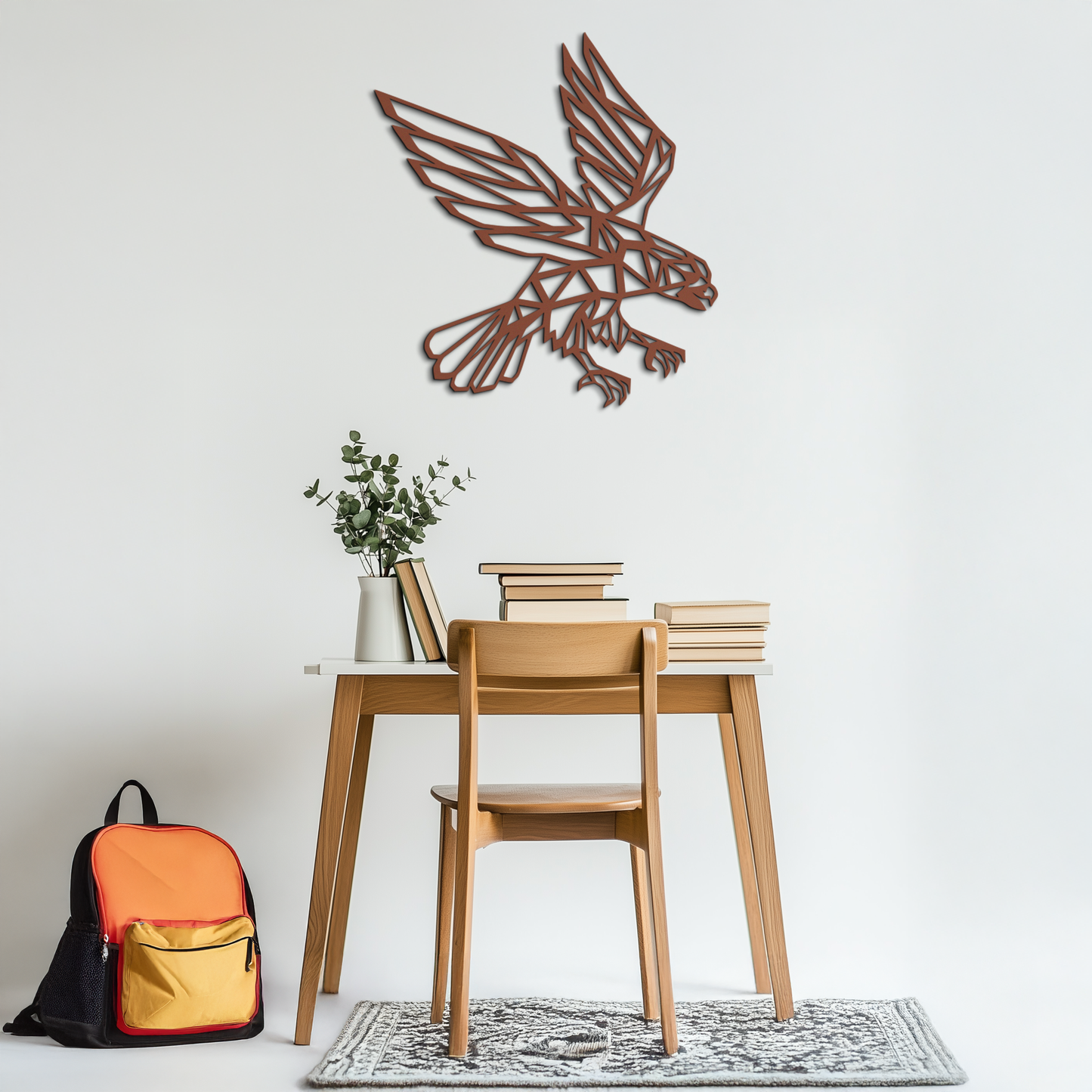 Geometric Eagle Metal Wall Art - Modern Steel Wall Decor - KAF042 - Tampa Home & Garden Store