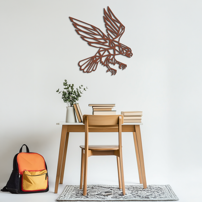 Geometric Eagle Metal Wall Art - Modern Steel Wall Decor - KAF042 - Tampa Home & Garden Store