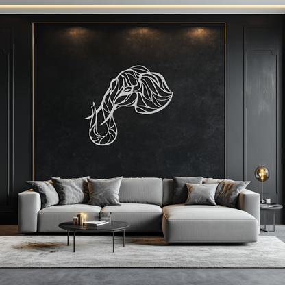 Geometric Elephant Head Metal Wall Art – Modern Animal Home Decor- KAF574 - Tampa Home & Garden Store