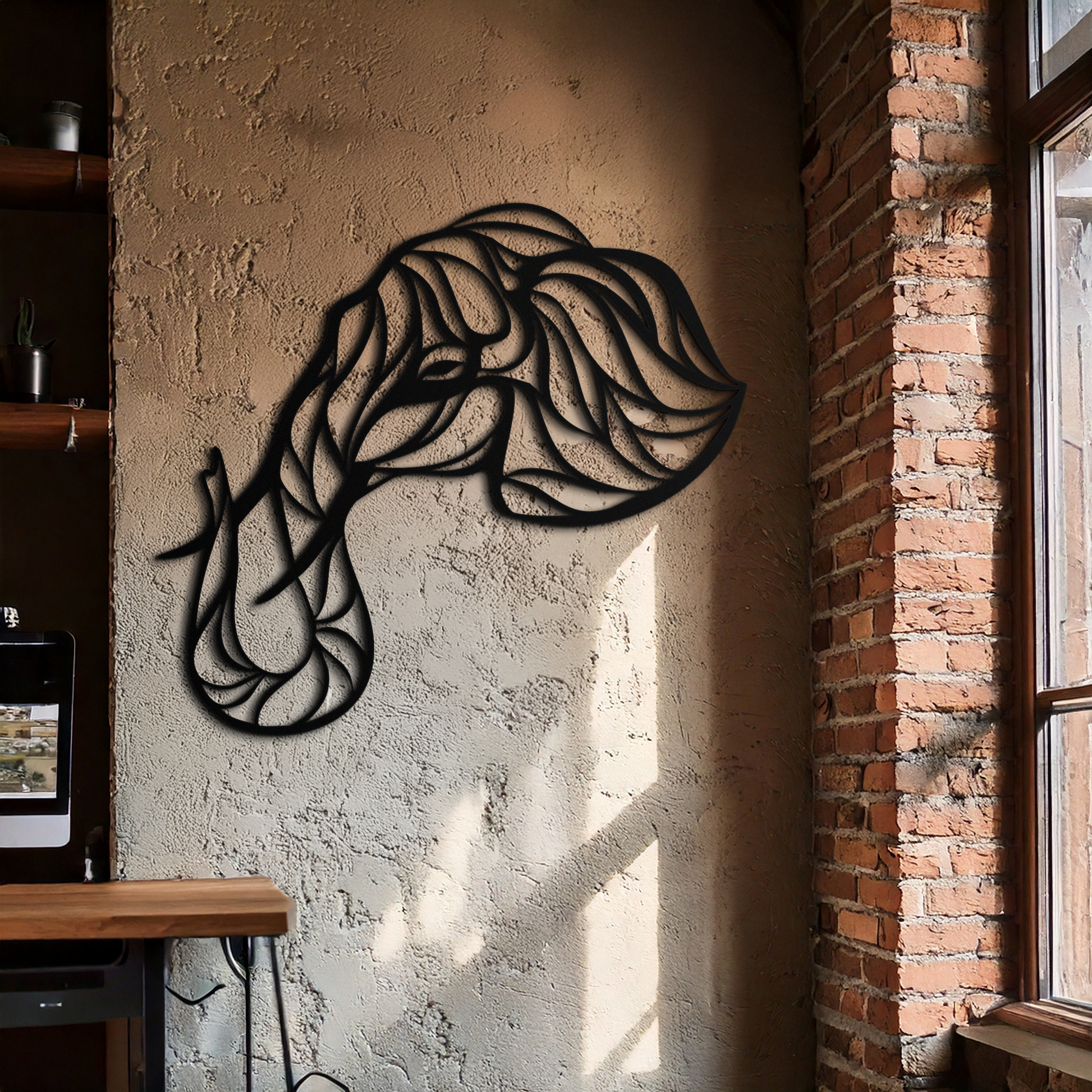 Geometric Elephant Head Metal Wall Art – Modern Animal Home Decor- KAF574 - Tampa Home & Garden Store