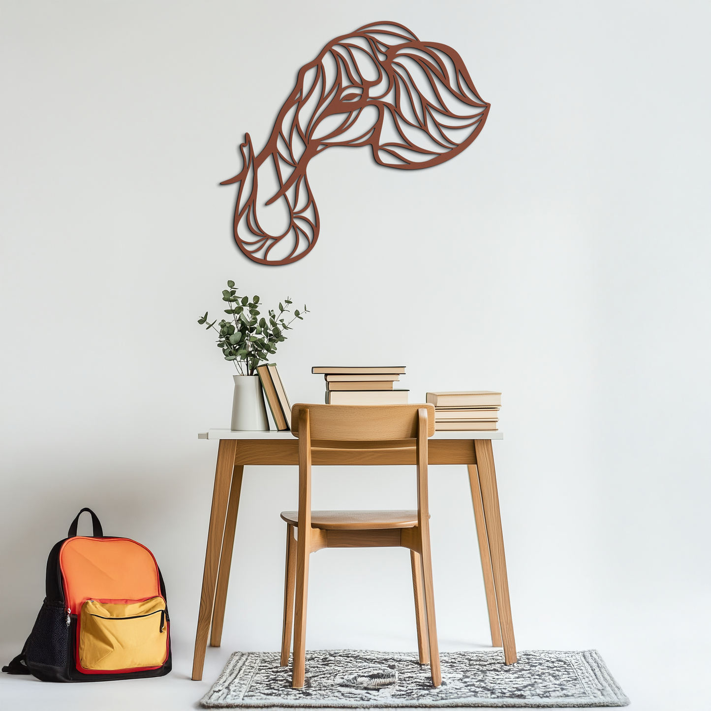 Geometric Elephant Head Metal Wall Art – Modern Animal Home Decor- KAF574 - Tampa Home & Garden Store
