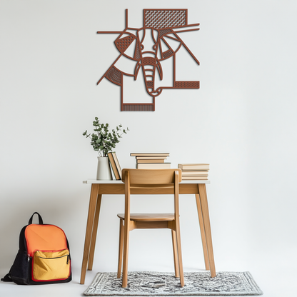 Geometric Elephant Metal Wall Art – Abstract Safari Animal Silhouette for Modern Interiors- KAF353 - Tampa Home & Garden Store