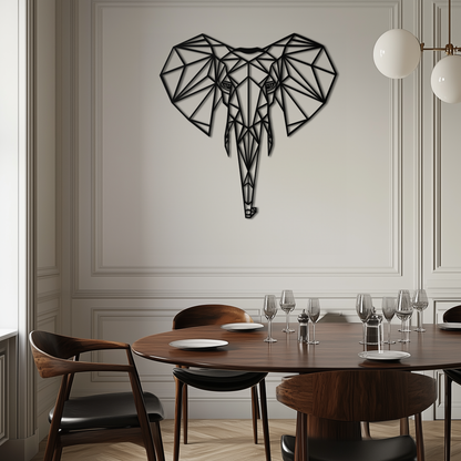 Geometric Elephant Metal Wall Art - Modern Abstract Steel Decor - KAF119 - Tampa Home & Garden Store
