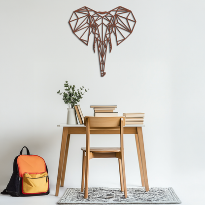 Geometric Elephant Metal Wall Art - Modern Abstract Steel Decor - KAF119 - Tampa Home & Garden Store