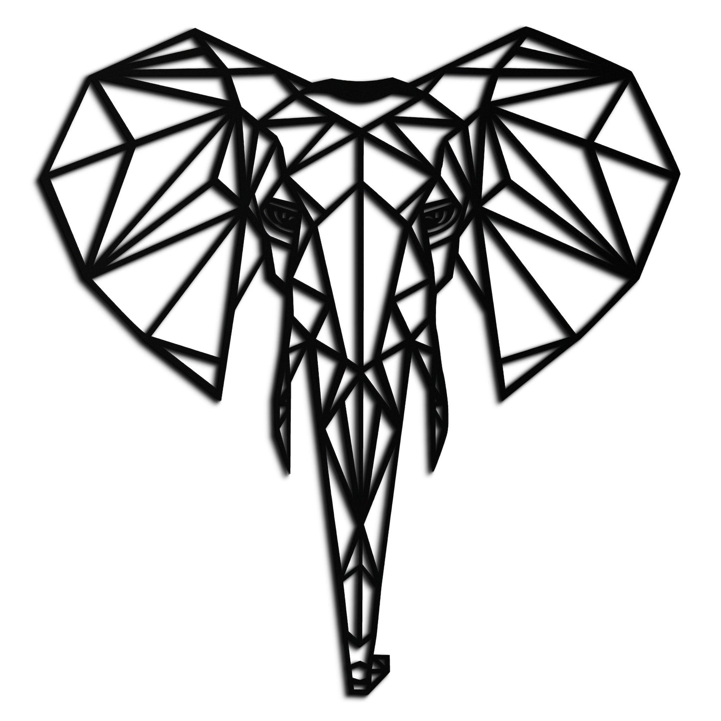 Geometric Elephant Metal Wall Art - Modern Abstract Steel Decor - KAF119 - Tampa Home & Garden Store