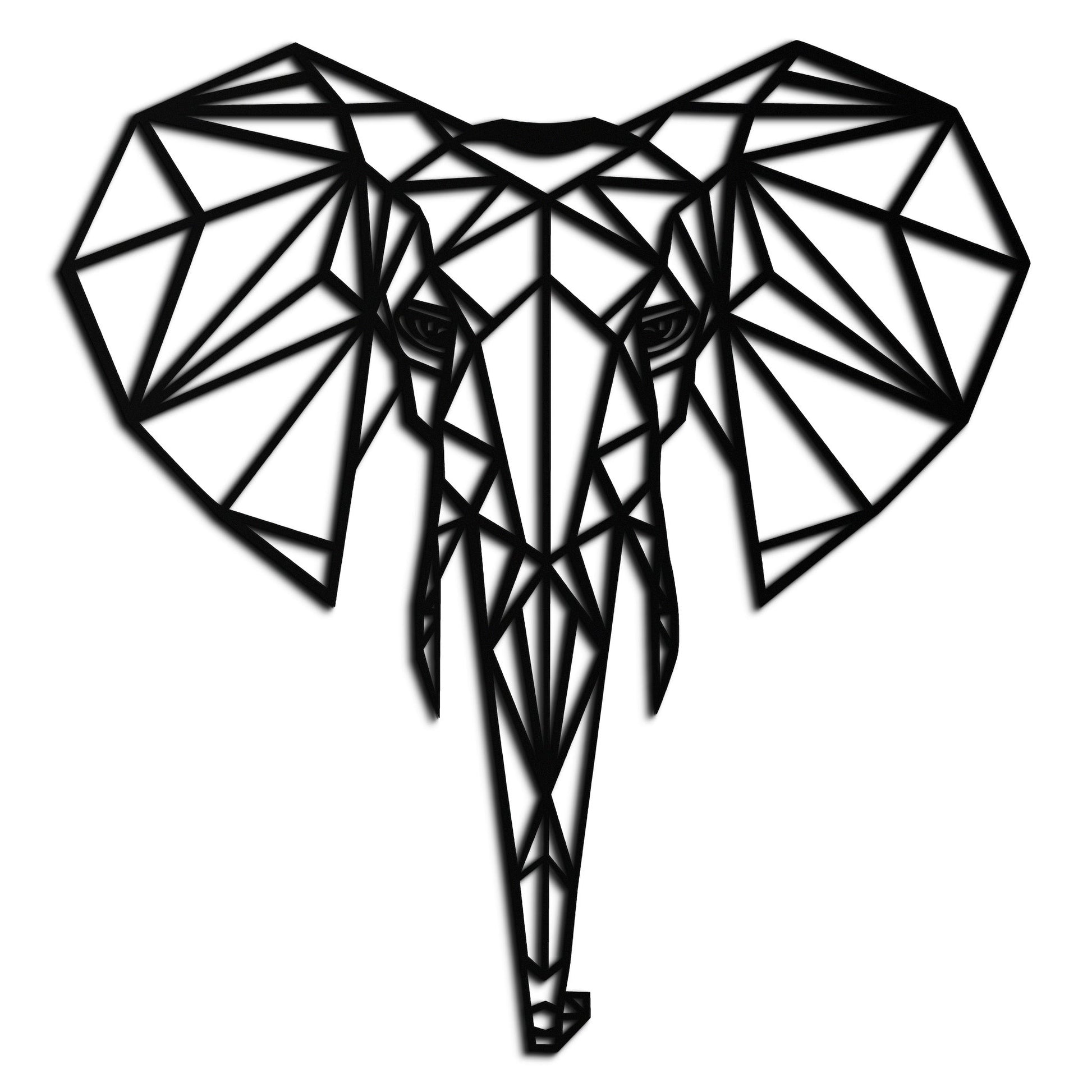 Geometric Elephant Metal Wall Art - Modern Abstract Steel Decor - KAF119 - Tampa Home & Garden Store