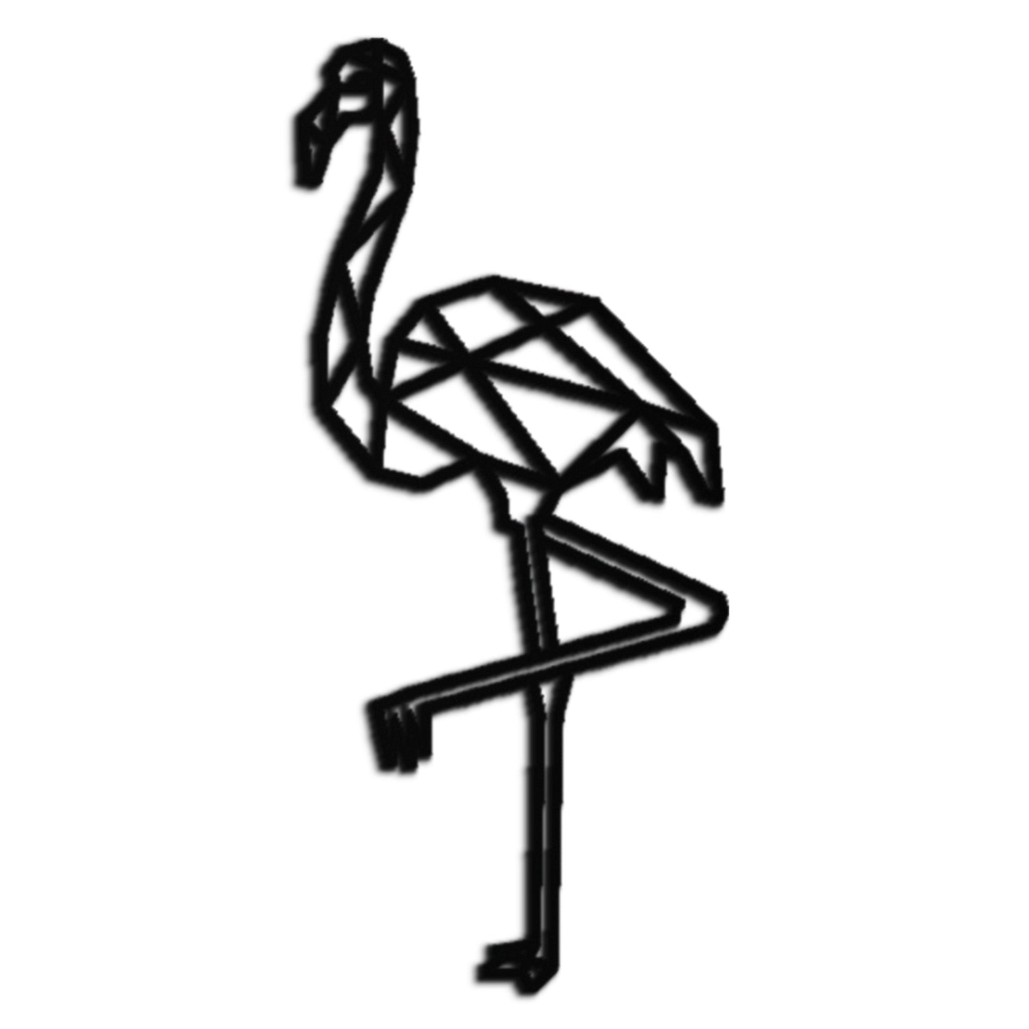 Geometric Flamingo Metal Wall Art - Modern Minimalist Steel Decor - KAF110 - Tampa Home & Garden Store