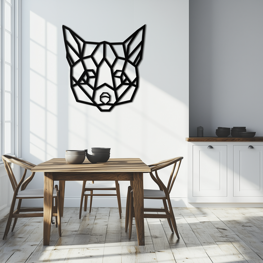 Geometric Fox Metal Wall Art - Modern Minimalist Decor- KAF182 - Tampa Home & Garden Store