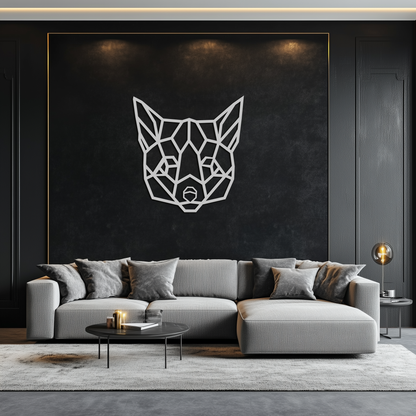 Geometric Fox Metal Wall Art - Modern Minimalist Decor- KAF182 - Tampa Home & Garden Store