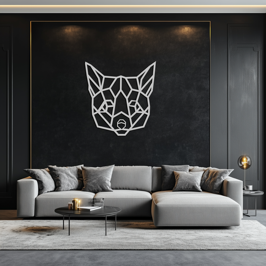 Geometric Fox Metal Wall Art - Modern Minimalist Decor- KAF182 - Tampa Home & Garden Store