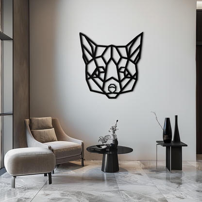 Geometric Fox Metal Wall Art - Modern Minimalist Decor- KAF182 - Tampa Home & Garden Store